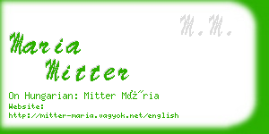 maria mitter business card